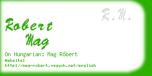 robert mag business card